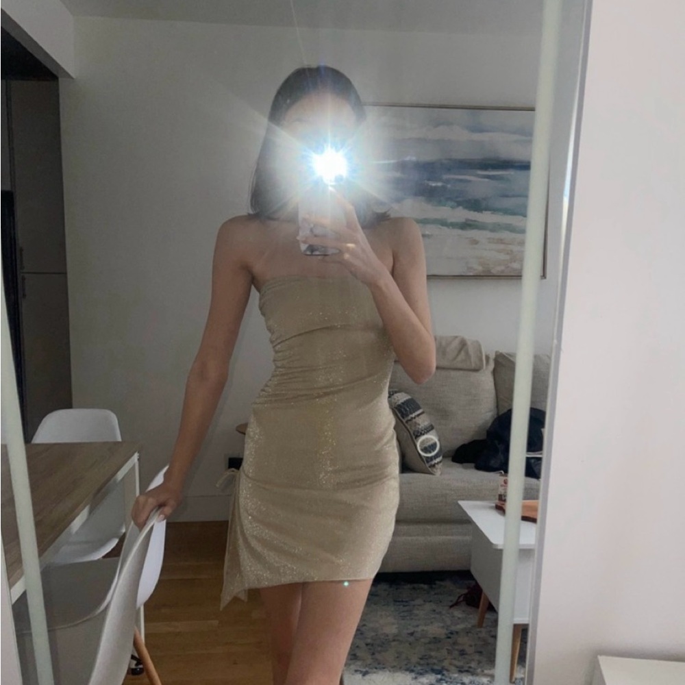 Princess Polly Elegant Beige Strapless Dress